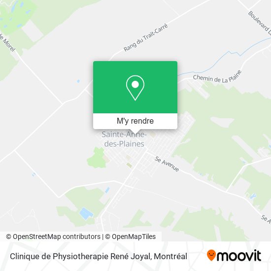 Clinique de Physiotherapie René Joyal plan