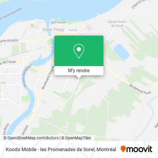 Koodo Mobile - les Promenades de Sorel plan