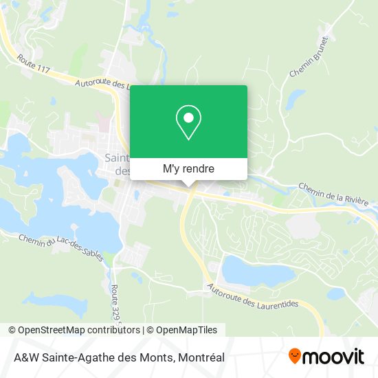 A&W Sainte-Agathe des Monts plan