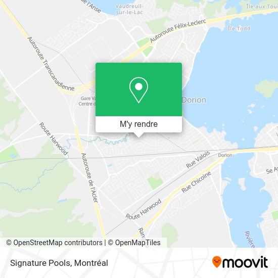 Comment aller à Signature Pools à VaudreuilDorion en bus, train ou