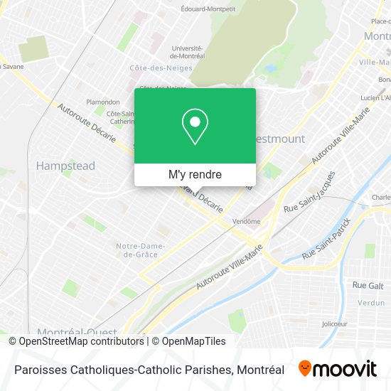 Paroisses Catholiques-Catholic Parishes plan