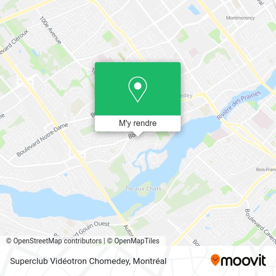 Superclub Vidéotron Chomedey plan