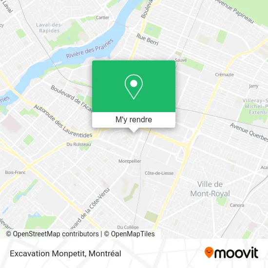 Excavation Monpetit plan