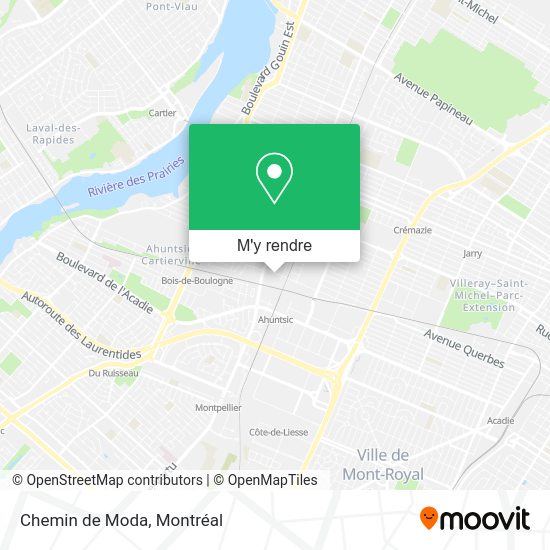 Chemin de Moda plan