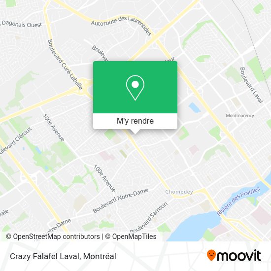 Crazy Falafel Laval plan