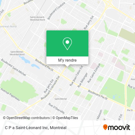 C P a Saint-Léonard Inc plan