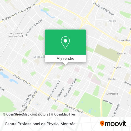 Centre Professionel de Physio plan