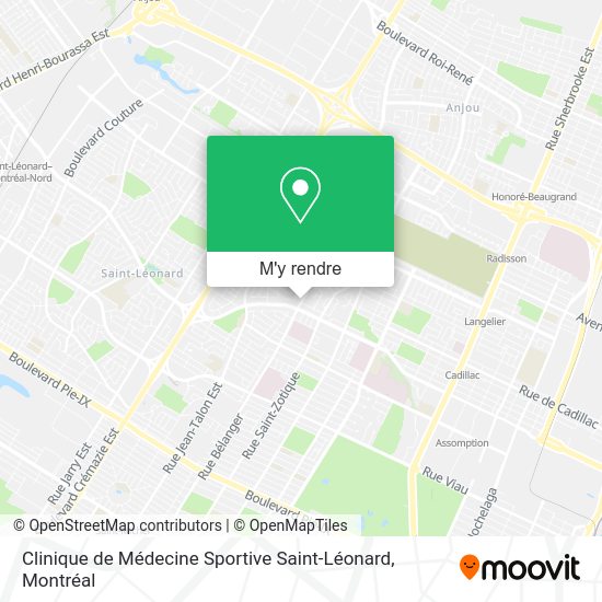 Clinique de Médecine Sportive Saint-Léonard plan