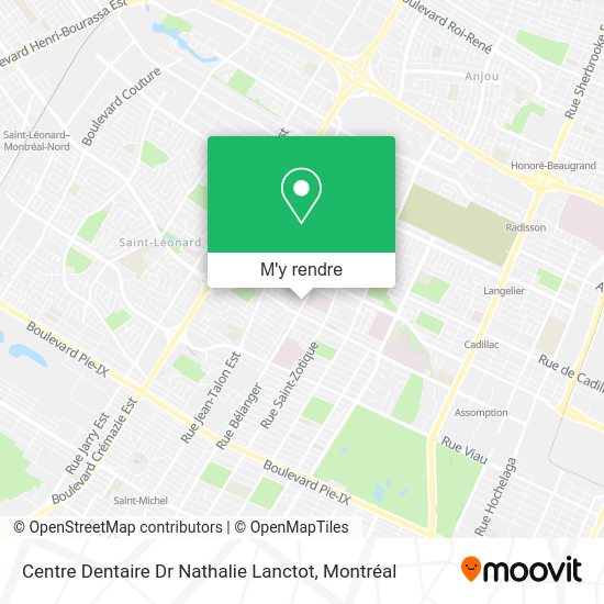 Centre Dentaire Dr Nathalie Lanctot plan