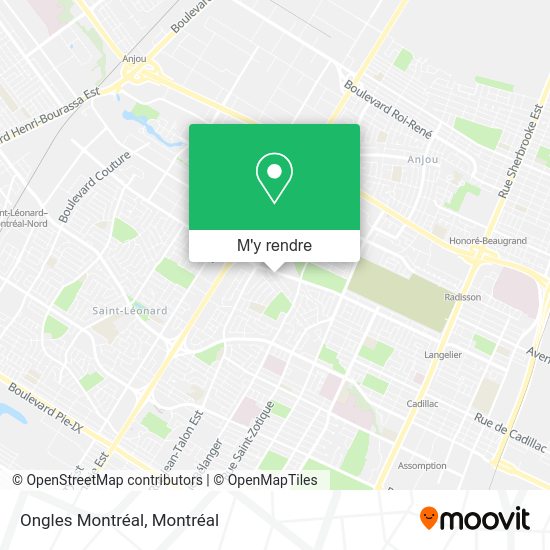 Ongles Montréal plan