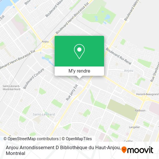 Anjou Arrondissement D Bibliothèque du Haut-Anjou plan