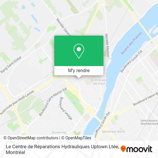 Le Centre de Réparations Hydrauliques Uptown Ltée plan