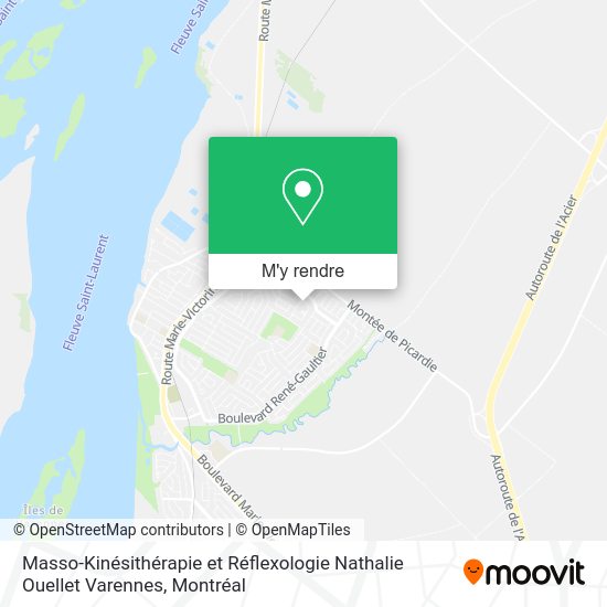 Masso-Kinésithérapie et Réflexologie Nathalie Ouellet Varennes plan