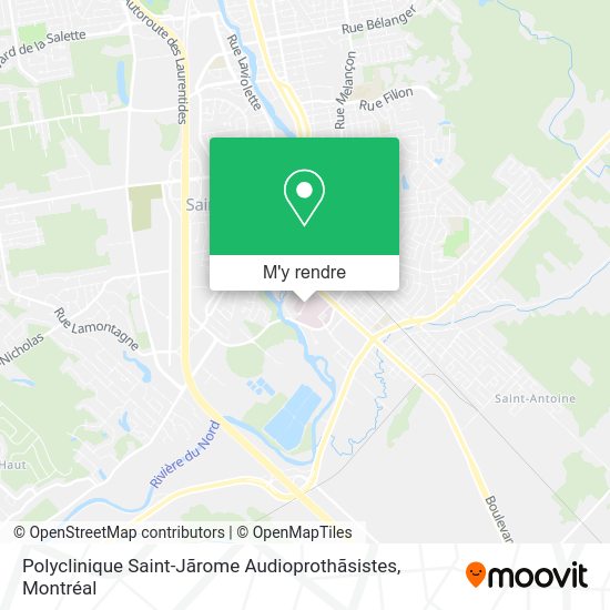 Polyclinique Saint-Jãrome Audioprothãsistes plan