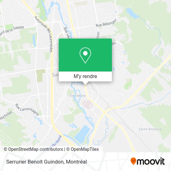 Serrurier Benoît Guindon plan