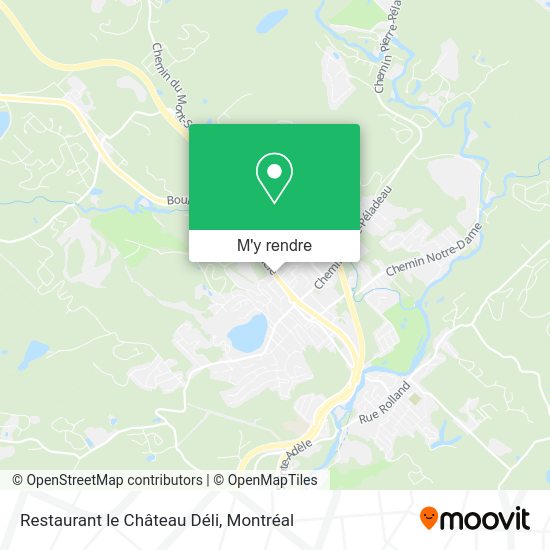 Restaurant le Château Déli plan