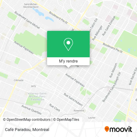 Café Paradou plan