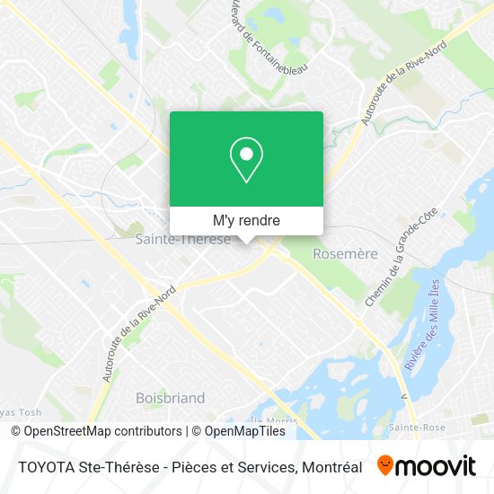 TOYOTA Ste-Thérèse - Pièces et Services plan