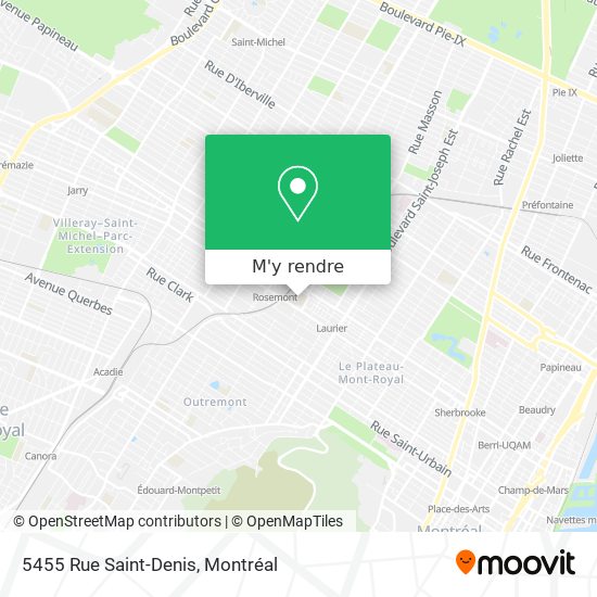 5455 Rue Saint-Denis plan
