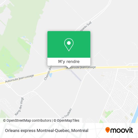Orleans express Montreal-Quebec plan