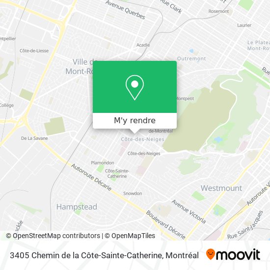 3405 Chemin de la Côte-Sainte-Catherine plan