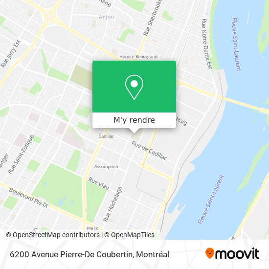 6200 Avenue Pierre-De Coubertin plan