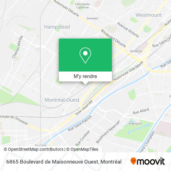 6865 Boulevard de Maisonneuve Ouest plan