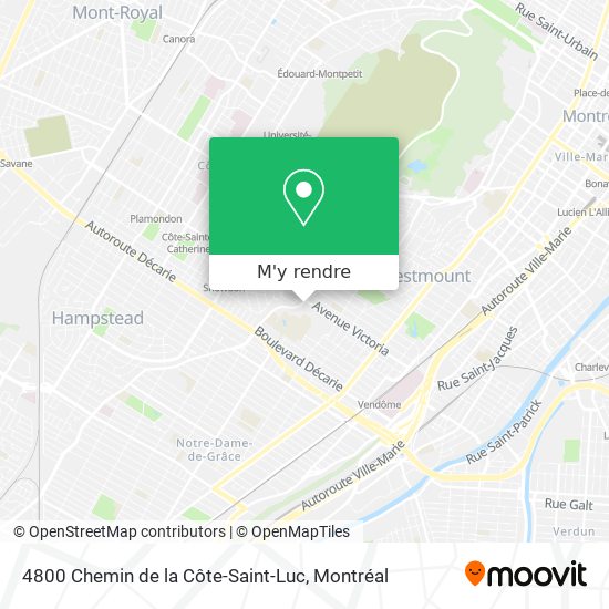 4800 Chemin de la Côte-Saint-Luc plan