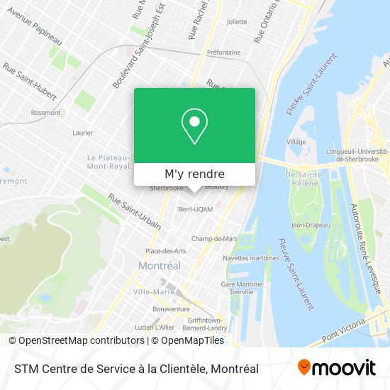 STM Centre de Service à la Clientèle plan