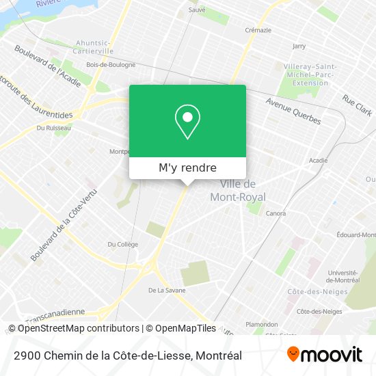 2900 Chemin de la Côte-de-Liesse plan