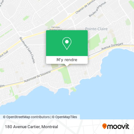 Comment aller 180 Avenue Cartier Pointe Claire en Bus ou Train