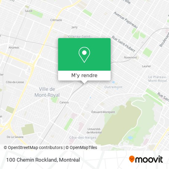 100 Chemin Rockland plan