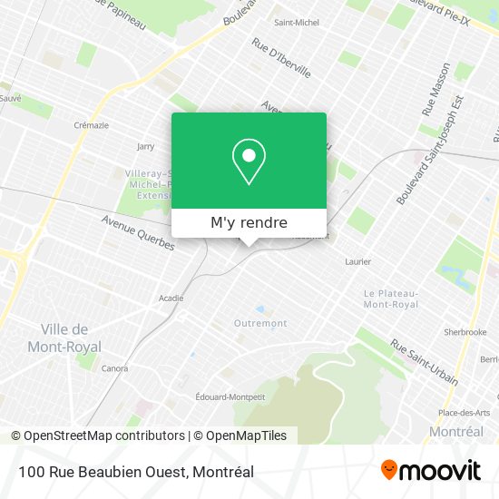 100 Rue Beaubien Ouest plan