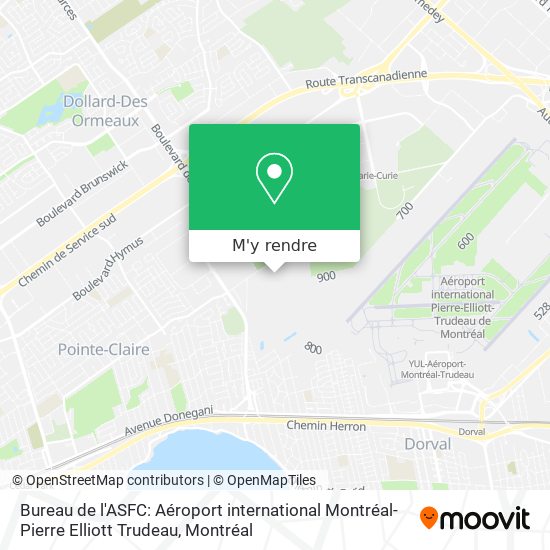 Bureau de l'ASFC: Aéroport international Montréal-Pierre Elliott Trudeau plan