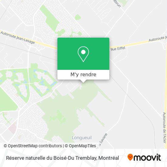 Réserve naturelle du Boisé-Du Tremblay plan