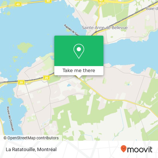 La Ratatouille, 110 Boulevard Don-Quichotte L'Île-Perrot, QC J7V 6L7 plan