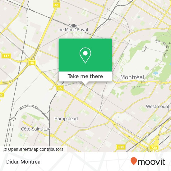 Didar, 5987 Avenue Victoria Montréal, QC H3W 2R9 plan