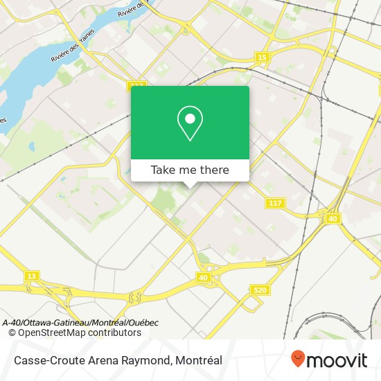 Casse-Croute Arena Raymond, 2345 Boulevard Thimens Montréal, QC H4R 1T4 plan