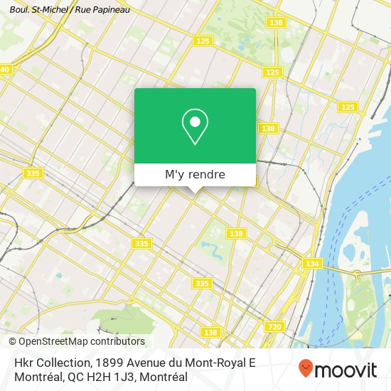 Hkr Collection, 1899 Avenue du Mont-Royal E Montréal, QC H2H 1J3 plan