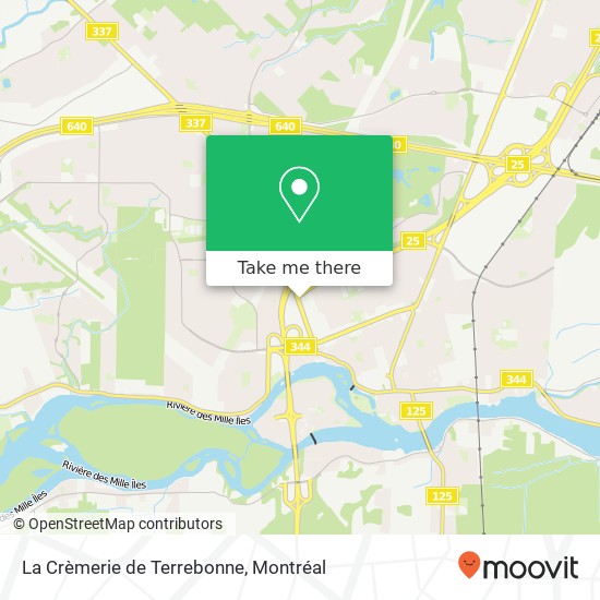 La Crèmerie de Terrebonne, 1355 Boulevard Moody Terrebonne, QC J6W 3L1 plan