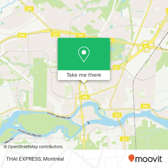 THAI EXPRESS, 1352 Boulevard Moody Terrebonne, QC J6W plan