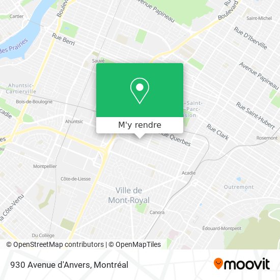 930 Avenue d'Anvers plan