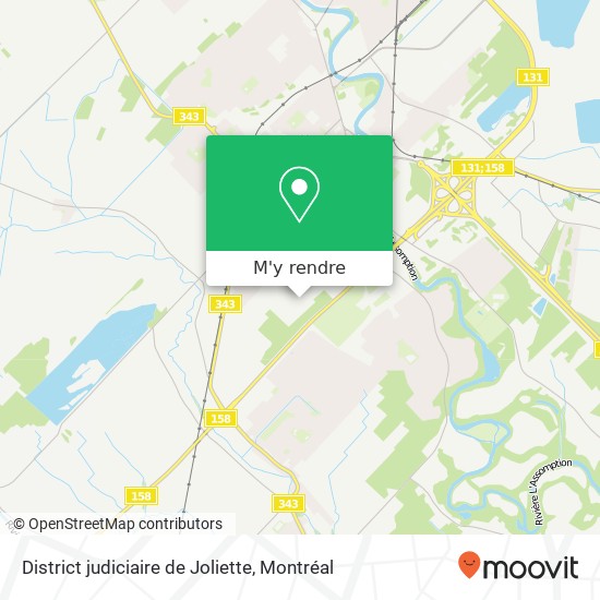 District judiciaire de Joliette plan