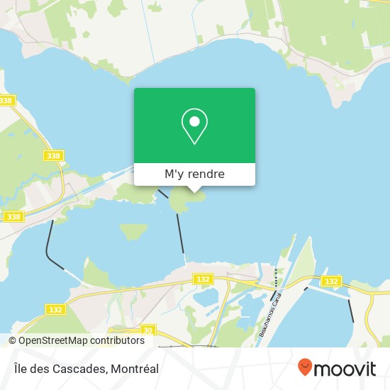 Île des Cascades plan