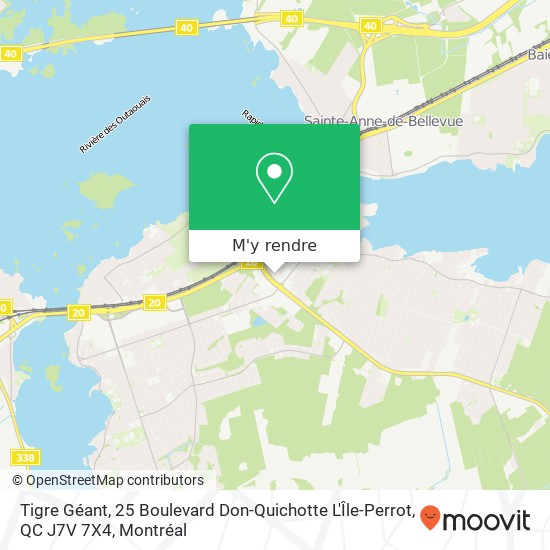 Tigre Géant, 25 Boulevard Don-Quichotte L'Île-Perrot, QC J7V 7X4 plan