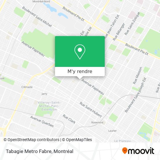 Tabagie Metro Fabre plan