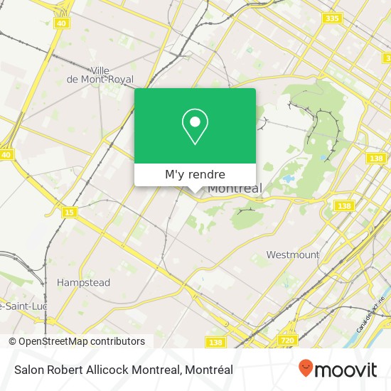 Salon Robert Allicock Montreal plan