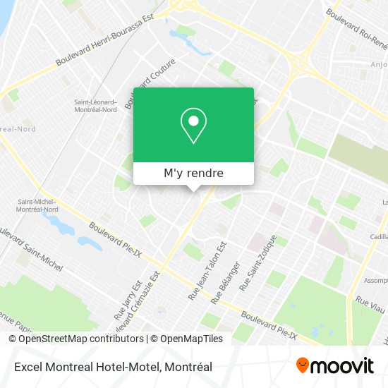 Excel Montreal Hotel-Motel plan