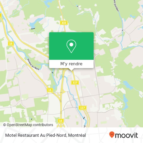 Motel Restaurant Au Pied-Nord plan