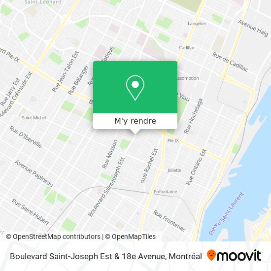 Boulevard Saint-Joseph Est & 18e Avenue plan